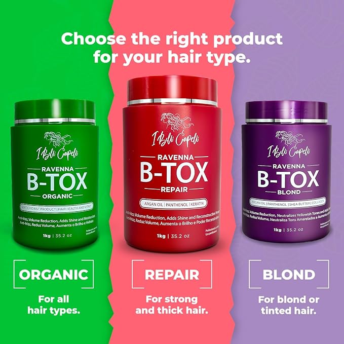 I Belli Capelli Ravenna Repair Hair B-tox, 35.2 oz (1kg) | Formaldehyde-Free