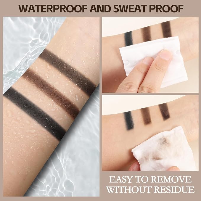 3 Colors Eyebrow Makeup Kit,Long Lasting Brow Palette,Eyebrow Filler Powder with Brow Brush,Professional Brow Contour Palette,Creates Natural Brows