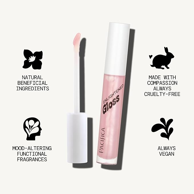 Pacifica Plumping Lip Gloss – Berry Juice Flavored No-Sting Lip Plumper for Fuller, Hydrated Lips, Non-Sticky Volumizing Shine with Shea & Jojoba, Natural Berry Flavor, Vegan & Cruelty-Free 0.14oz