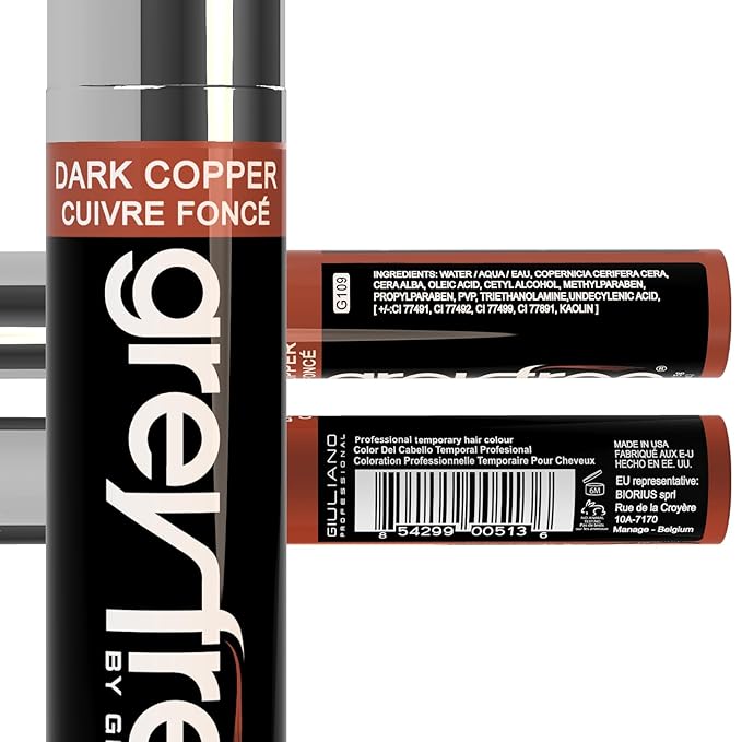 Root Touch-Up Hair Mascara Temporary Gray Roots Concealer (DARK COPPER)