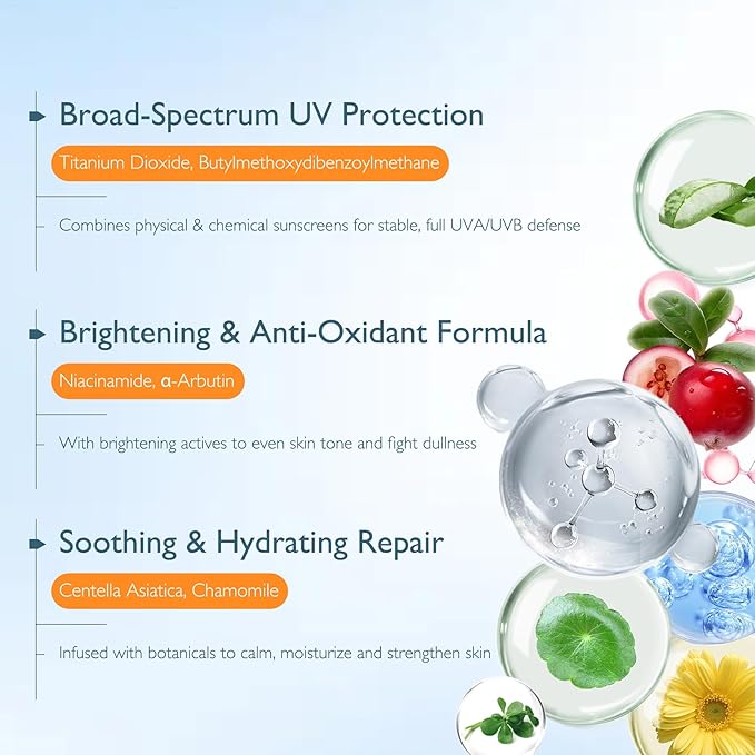 Lightweight SPF 50 Sunscreen Lotion, Broad Spectrum UVA/UVB Protection, Hypoallergenic Fast Absorbing Non-Greasy Sun Cream with Mild Delicate Scent, Daily Outdoor Beach Driving Sun Care for Women