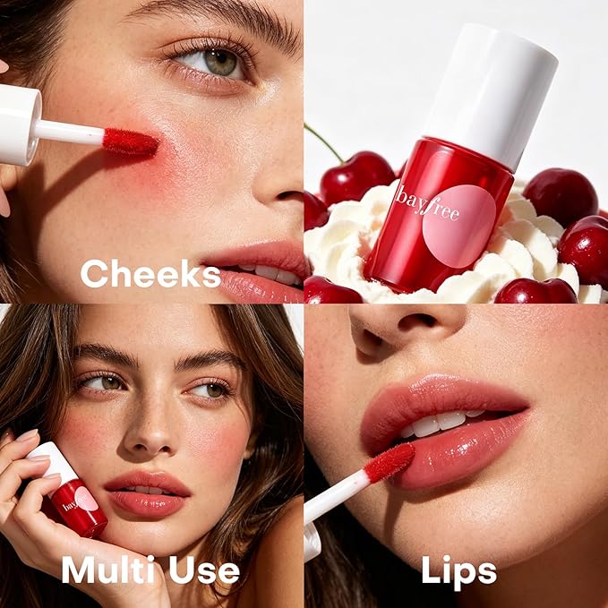 bayfree Lip Tint Stain Set, 7 PCS Lip Stain Long Lasting Waterproof, Lightweight, Non-sticky, Transfer-Proof, Matte Finish (fruit land)