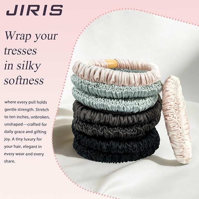 Silk Satin Hair Scrunchies for Women, 8 Pack 4-Color, No Crease, Frizz Control & Hair Breakage Reduction, Soft Hair Ties for All Hair Types, Elastic Hair Accessories for Daily Wear & Gift