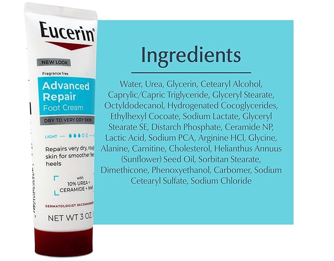 Eucerin Intensive Repair Foot Creme 3 Oz (Pack of 2)