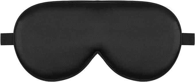 Alaska Bear Sleep Mask Silk Eye Cover with Shaped Padding for Pressure-Free Sleeping, Foam Insert, Upgrade Contour Over Conventional Flat Satin Eye Masks, Machine Washable