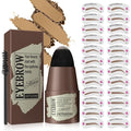 Eyebrow Stamp Stencil Kit - One-Step Eyebrow Stencil with 24 Reusable Thin & Thick Stencils, Long-Lasting Waterproof & Smudge-Proof Brow Stamp for Perfect Eye Makeup (Blonde)