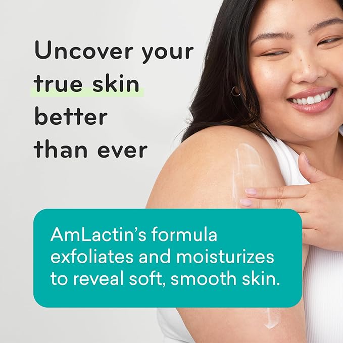 AmLactin Daily Nourish - Therapeutic Face and Body Lotion for Dry Skin - No-Scrub Exfoliator and Moisturizer with 5% Lactic Acid AHA, Safe for Sensitive Skin, 7.9 oz (Packaging May Vary) (Pack of 2)