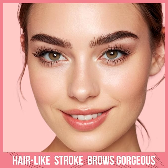 Eye Brow Pencils for Women - Eyebrow Pencil 2-in-1 Dual-Ended Microblading Eyebrow Pen with 3-Fork-Tip and Ultra Precise Brush-Tip Create Natural Hair-Like Brows, Last All-Day, Light Brown