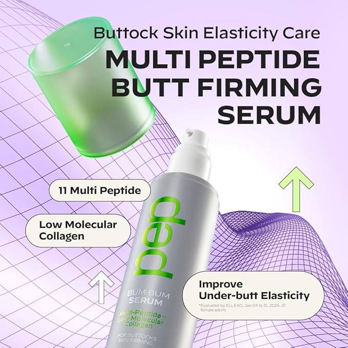 Multi Peptide Butt Firming Serum - Body Tightening Cream with Collagen, Firming Body Lotion, Peptide Serum for Body, Massage Lotion for Buttocks Lifting, Korean Skin Care 5.0 fl. Oz.