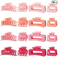 Hair Claws 16 Pcs Hair Clips for Women Thin Thick Curly Hair Large and Small Matte Banana Clips Strong Hold Nonslip