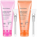 TEREZ & HONOR Collagen Night Wrapping Peel Off Mask & PDRN Duo: Korean Face Mask for Elasticity, Hydration & Glow, Dermatologist Tested, Korean Skin Care 6.8 FL OZ / 200mL