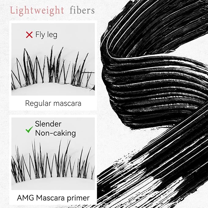 Iron Wand Mascara,New Metal Curl Waterproof Mascara, Tubular Eyelash Primer Waterproof Long Curling, Brushless Mascaras for Natural and Non-smudged Eyelash,Black (Pack of 1)