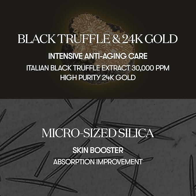 VT COSMETICS Black Truffle Reedle Shot 100 Serum with Black Truffle Extract & 24K Gold Spicule Microneedling Formula, Korean Skincare, 1.69 fl oz(50ml)