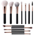 13 Piece Black Makeup Brushes, Face and Eye Makeup Brush Set Ultra Soft Goat Hair&Synthetic Bristles for Powder, Concealer, Blush, Contouring, Blending, Eyeshadow Kits for Beginners, Pros and Artists