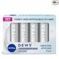NIVEA Dewy Lip Balm with Hyaluronic Acid, Lightweight and Ultra-Hydrating for All Day Moisture, Leaves Visibly Less Noticeable Lip Lines and No Waxy Feel, 0.18 Oz, Pack of 48