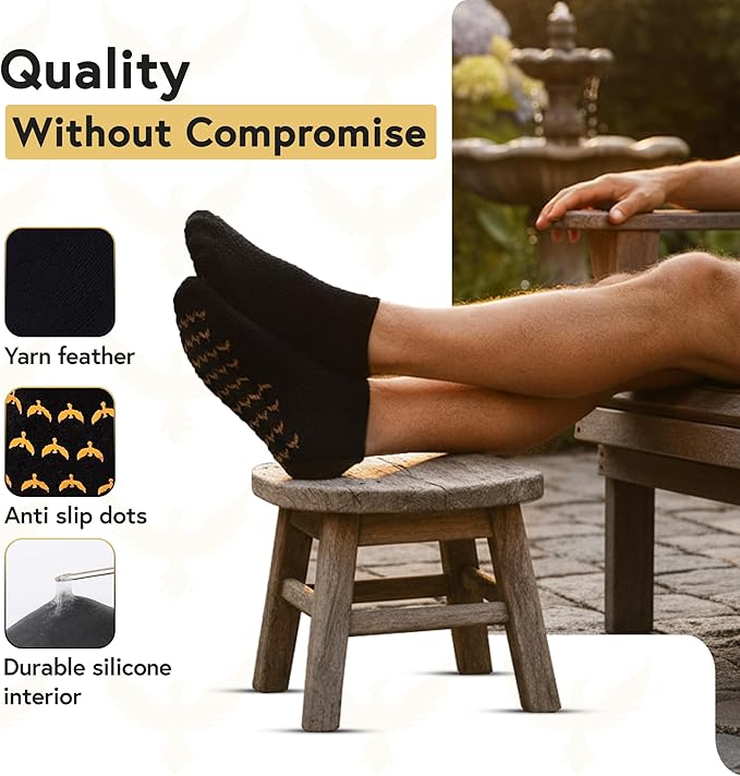 Moisturizing Gel Socks for Men - Extra Large 2 Pairs - Silicone Heel Socks, Cracked Heel Treatment, Reusable Spa Socks with Shea Butter for Dry Skin & Foot Care