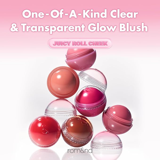 rom&nd JUICY ROLL CHEEK 01 Rare Apple | K-Beauty Liquid Blush | Clear Dewy Glow | Natural Buildable Colour | Lightweight Blush with No Base Makeup Disturbance