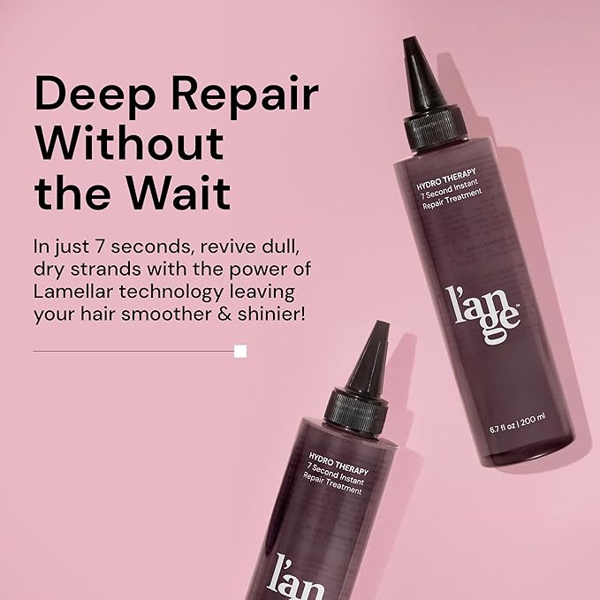 L'ANGE HAIR Hydro Therapy 7-Second Instant Repair | Hydrating & Moisturizing Lamellar Hair Care Treatment | Detangler, Gloss & Anti Frizz Hair Products | Paraben-Free & Safe for Colored Hair | 7 Second