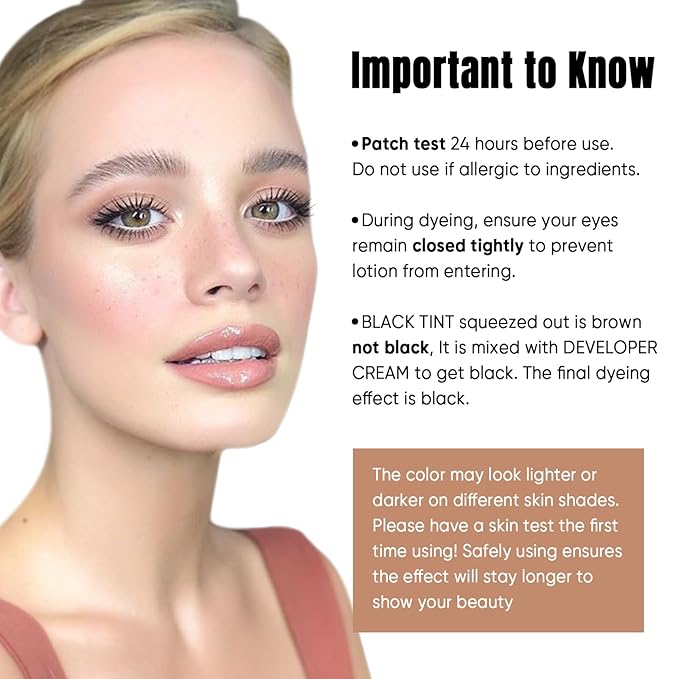 Lash Color Kit Instant Black Eyelash Color 8ml Easy to Use with Natural Results for Beginner Salon Beauty