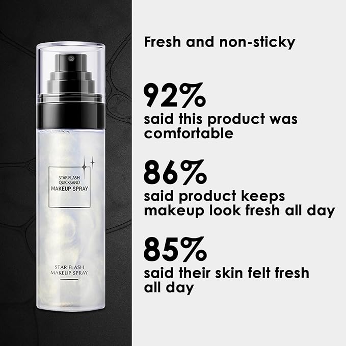 2PCS Makeup Setting Spray Set for Face, Weightless Long Lasting Waterproof Fixing Makeup Setting Face Spray, Smudge-proof, Hydrating & Refreshing Setting Spray Makeup for All Skin Type（H)