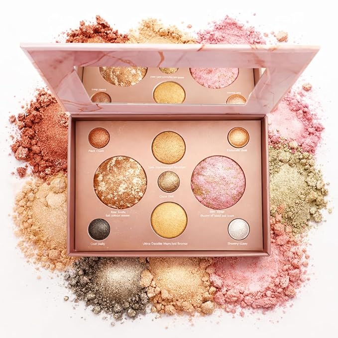 K'APEINE Baked Makeup Palette, 9 Colors All-In-One Makeup Kit Bronzing Powder, Eyeshadows and Blushes Highly Pigmented Palette Multi-purpose Eyeshadow Waterproof Silky Touch Makeup Kit for Women-03#