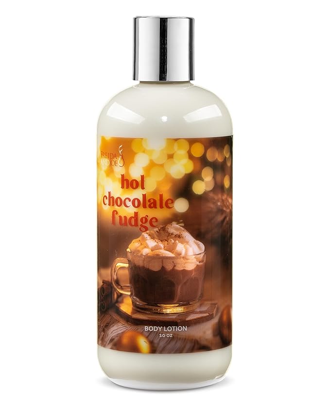 Hot Chocolate Fudge Body Lotion & Body Mist Bundle – 10oz Moisturizing Lotion + 8oz Fragrance Spray | Sweet Cocoa & Fudge Scented Bath & Body Set Gift – Mother's Day Gift for Mom