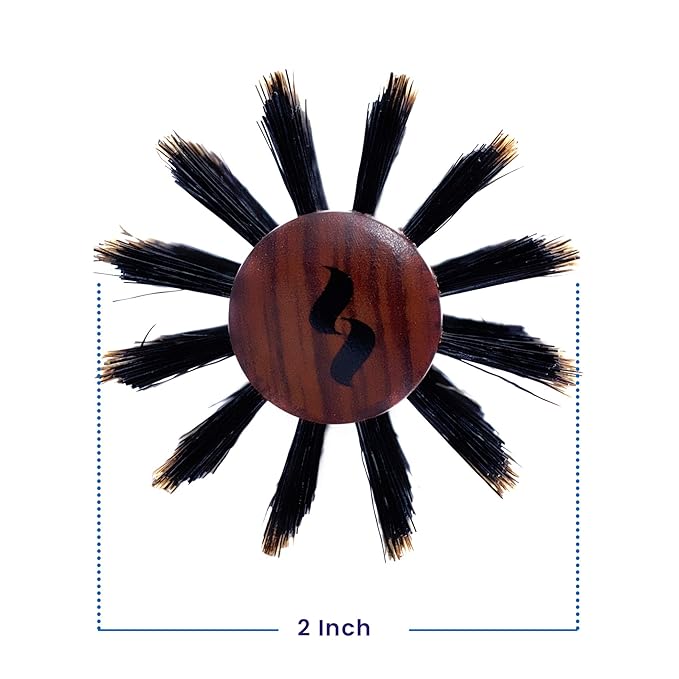 Spornette DeVille Boar Bristle Round Brush Set - Professional Hair Brushes Including 1.5, 2, and 2.5 inch Sizes - For Women, Men, & Kids
