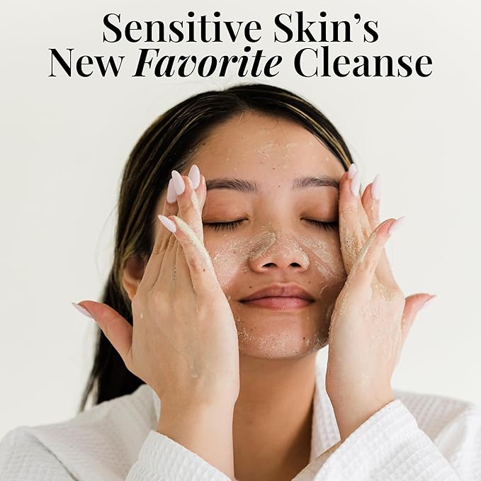 Amallow - Enzyme Powder Face Wash - Gentle Exfoliating Powder-to-Foam Cleanser with Rice Powder, Papaya Enzymes & Oat Flour - Facial Cleanser for Sensitive Skin