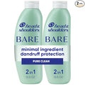 Head & Shoulders Anti-Dandruff Shampoo and Conditioner, BARE Pure Clean 2-in-1 Twin Pack, 1% Pyrithione Zinc, Scalp Care, Sulfate-Free, Silicone-Free, 13.5 fl oz Each