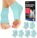 Moisturizing Socks for Women & Men | Cracked Heel Treatment with Aloe Vera | Moisturizer Foot Callus Remover | Aloe Socks for Cracked Heels & Dry Rough Feet, Lotion Infused Gel Heel Sleeves Fits Most
