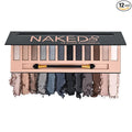12 Colors Makeup Smoky Eyeshadow Palette Natural Nude Matte Shimmer Glitter Pigment Eye Shadow Pallete Set Black Eye Shadow Halloween Make Up for Women (Color E Smokey)