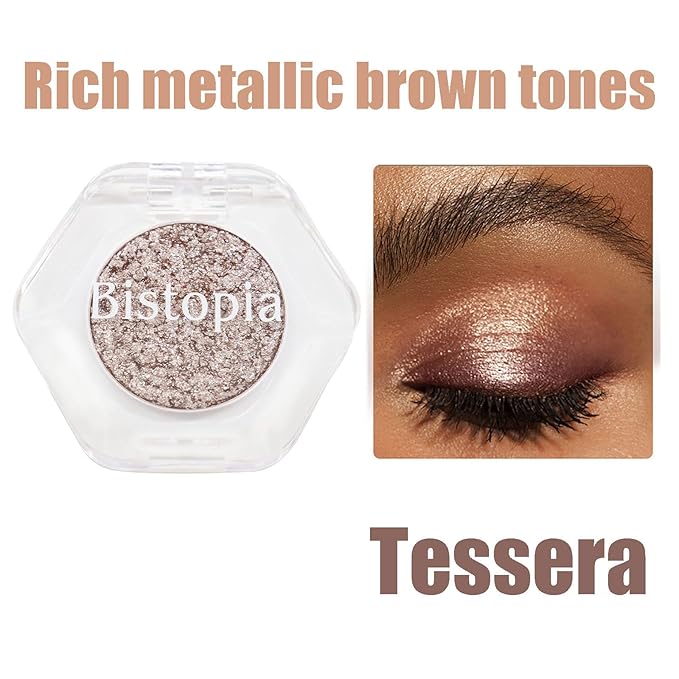 Chameleon Eyeshadow Collection, 14 Shades, Glitter Pressed Powder, Iridescent Shimmer Colors. (Tessera)
