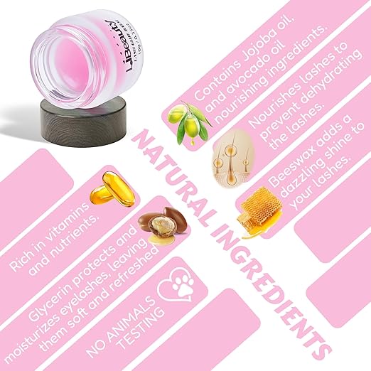 Libeauty Lash Lift Balm Glue Strong Sticky Lash Lift Adhesive Latest Gentle Formula Eyelash & Eyebrow Perm Glue Balm Brow Lamination Gel 10G/0.35OZ