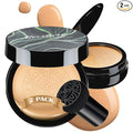 Mushroom Head Air Cushion CC Cream - Tattoo Cover up BB Cream Foundation Makeup Moisturizing Concealer Long-Lasting, Cushion Foundation Full Coverage Self Adjusting (2 PCS Buff Beige)