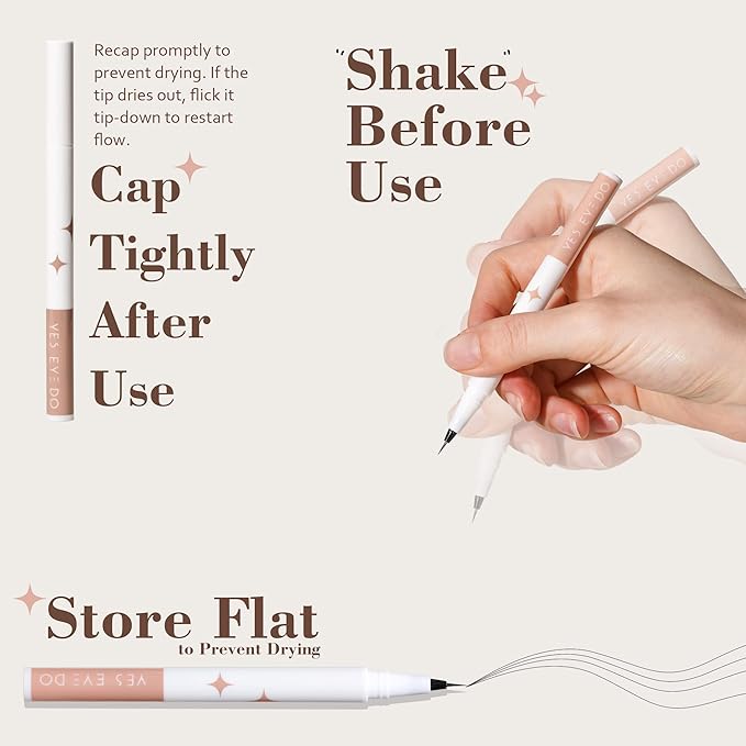 Eyebrow Pencil Dark Brown, Ultra Fine Eyebrow Pencils for Women, Microblading Eyebrow Pencil for Women, Smudge-Free, Hair Like Stroke, 24H Long Wear YES.EYE DO (Midnight Espresso-Dark Brown)