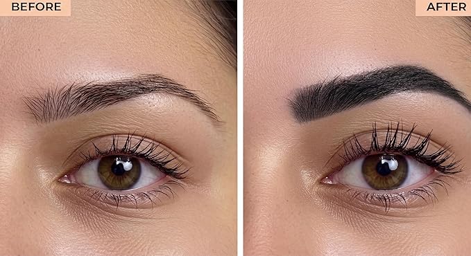 Natural Eyebrow Powder Kit - Mica Brow Makeup With Professional Angled Brush - 10 Natural Shades - No Parabens or Chemicals - Eyebrow Shaper