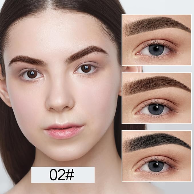 3 Colors Eyebrow Makeup Kit,Long Lasting Brow Palette,Eyebrow Filler Powder with Brow Brush,Professional Brow Contour Palette,Creates Natural Brows