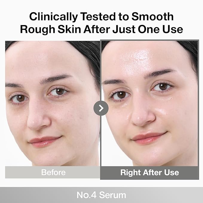 numbuzin No.4 Ceramide AHA PHA Glazed Skin Prep Serum, Gentle Exfoliating Serum with Glycolic Acid & PHA for Smooth Texture & Glass Skin Glow, 1.01 fl oz