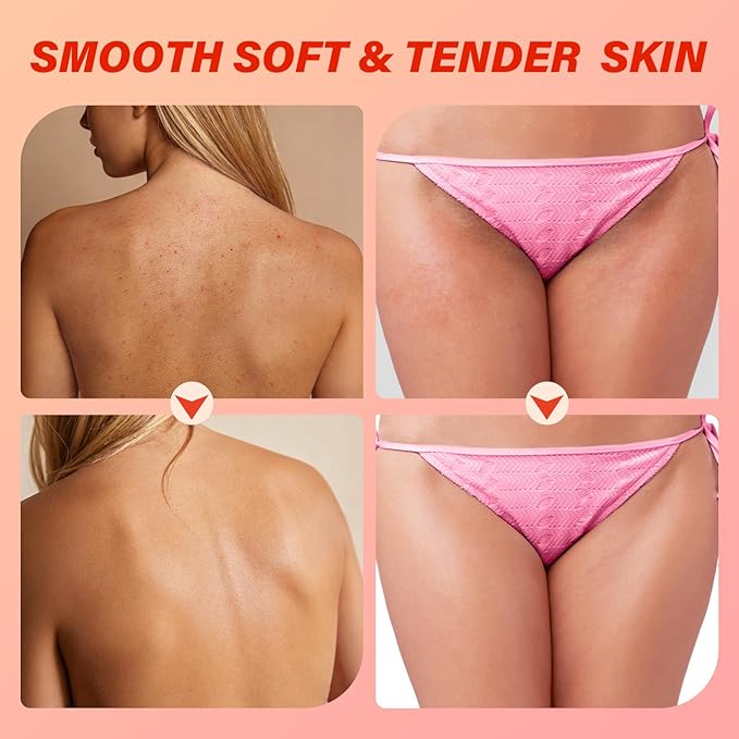 Body Scrub Soap Bar, Pre-shave Exfoliating Bar Soap with BHA Salicylic Acid & Shea Butter, Smooths Rough Bumpy Skin, Skin Soft, Moisturizing & Gentle for All Skin Types, Peach Scent, 3.53 oz Each
