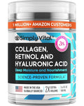 Anti-Aging Face Moisturizer with Retinol, Collagen & Hyaluronic Acid - Made in USA - Moisturizer Face Cream for Women & Men - Firming & Hydrating Neck Cream - Day & Night Skin Care - 3.38 fl oz