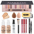 All in One Makeup Kit, Makeup Kit for Women Full Kit, Travel Make Up Gift Set for Women Teens Girls, Includes Eyeshadow, Foundation, Primer, Lipstick, Eyebrow Soap, Eyeliner Stamp, Brush, Sponge