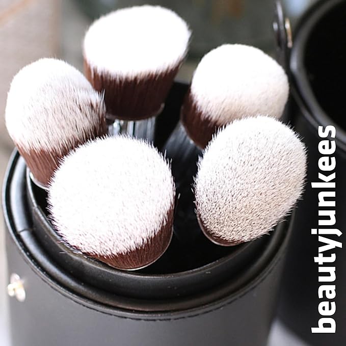 Mineral Powder Foundation Brush for Face – Finishing Powder Brush for Loose Pressed Powder, Setting Brush, Round Kabuki Foundation Brush, Synthetic