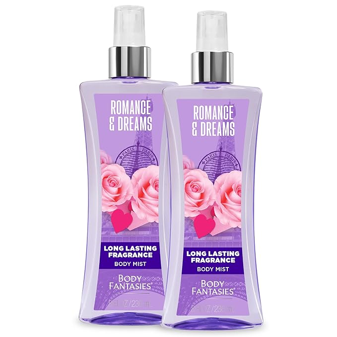 Body Fantasies Signature Fragrance Body Spray, Romance & Dreams, 8 fl oz (Pack of 2)