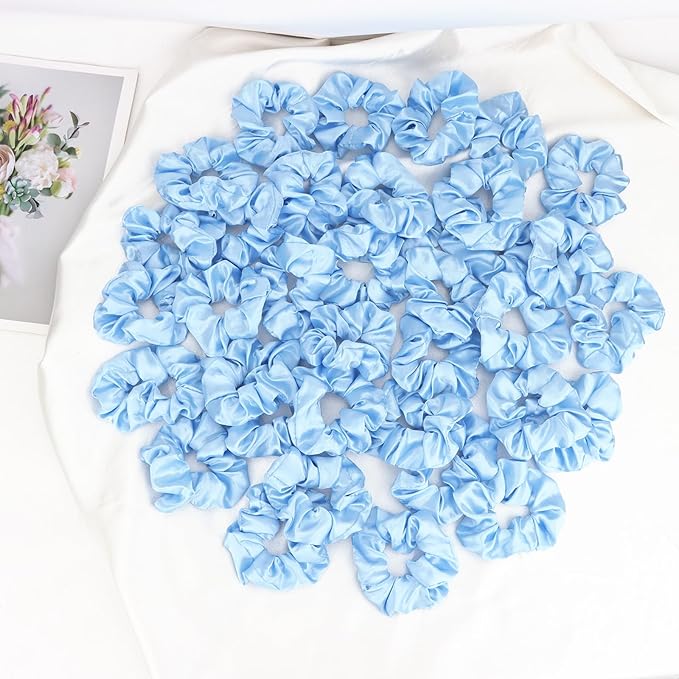 Silk Satin Scrunchies for Women Girls 36 PCS Hair Scrunchies Silk Satin Hair Ties for Thick Hair Bulk Hair Ties Hair Accessories