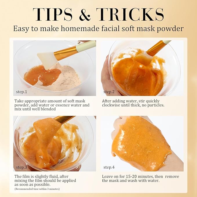 Jelly Masks for Facials Professional,Jelly Face Mask Skincare Hydrating,Jelly Masks Powder for Face Moisturizing,Smoothing,Deep Cleaning,Oil Contral,for All the Skin 23 Fl Oz(24K Gold)