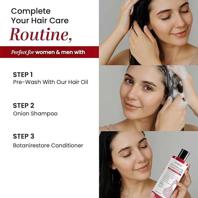 Hair Conditioner for Thinning Hair – Onion & Biotin Conditioner for Scalp Care – Strengthening & Moisturizing Formula with Caffeine, Ginger & Ginseng – Gentle Daily Use, 12.5Fl Oz