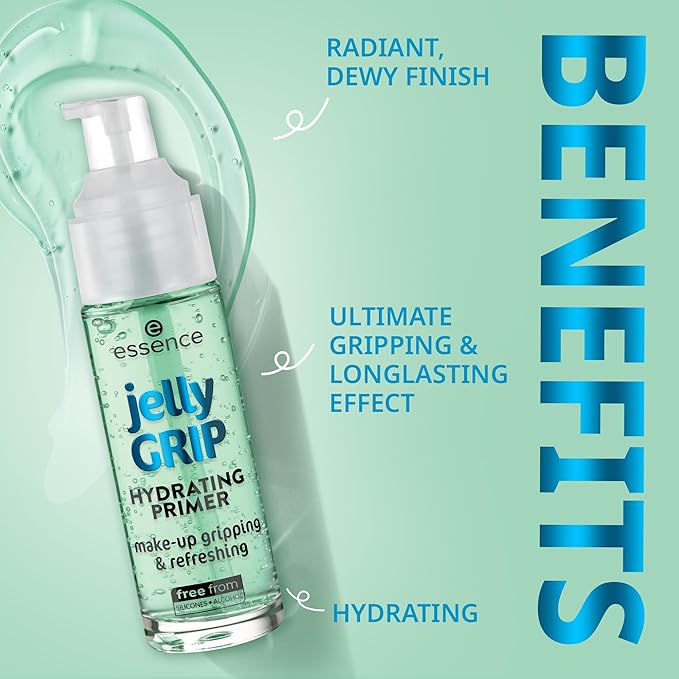 essence | Jelly Grip Hydrating Primer | Hydrates Skin & Grips Makeup for Long Lasting Performance | Vegan & Cruelty Free