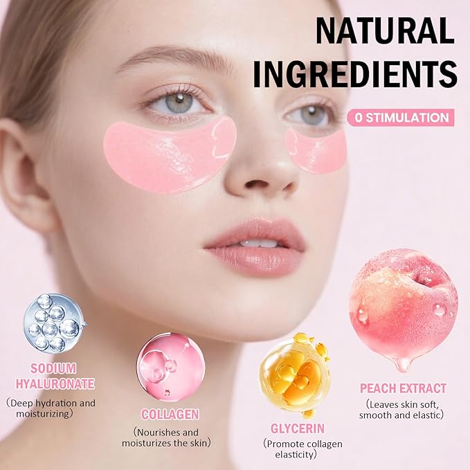 Sulily 30 Pairs Lip Mask & Under Eye Patches, Pink Collagen Eye Mask Pads, Lip Mask Skincare, Birthday Gifts, Bridesmaid Gifts, Bridal Shower Gifts, Spa Gifts for Women, Bulk Gifts, Party Favors