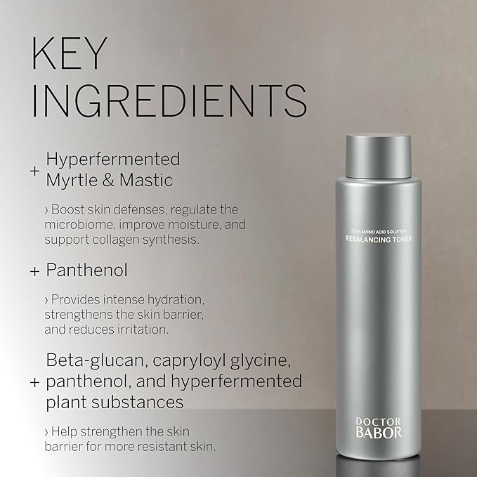 Doctor BABOR Regeneration Rebalancing Toner, Beta Glucan Hydrates, Soothes and Balance the Skin, Strengthen Skin Barrier, Reduce Redness and Even Complexion, 6.76 oz