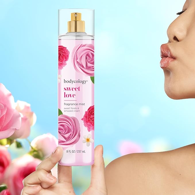 Bodycology Long-Lasting Fragrance Body Mist, Sweet Love, 8 fl oz (Pack of 2)